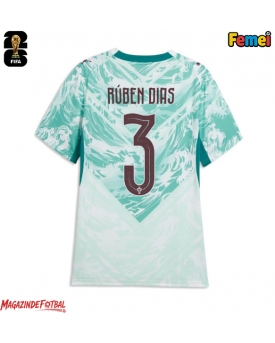 Portugalia Ruben Dias #3 Echipament de Fotbal Replică Mondial 2026 Femei Deplasare